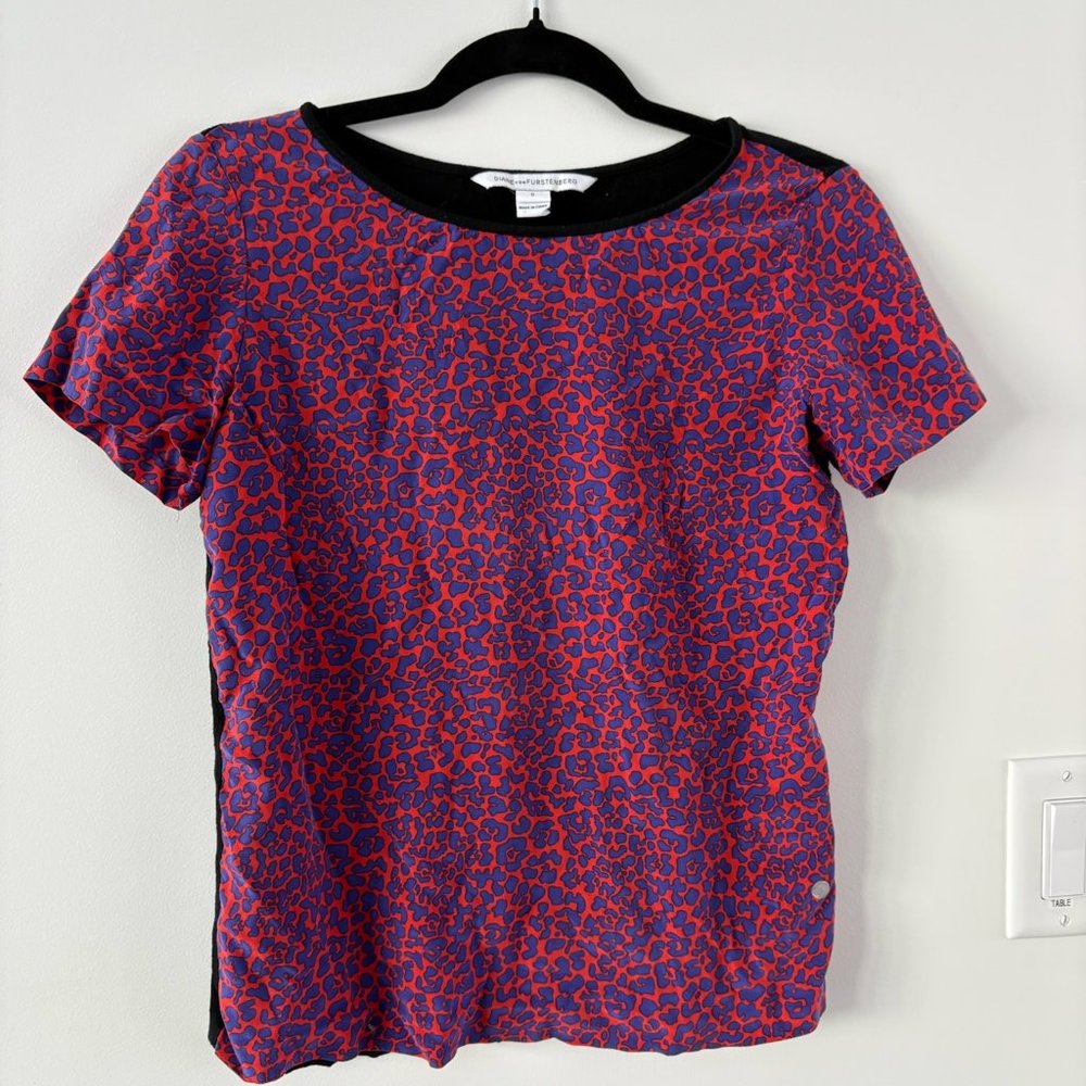Diane Von Fursentberg Womens Printed Shirt